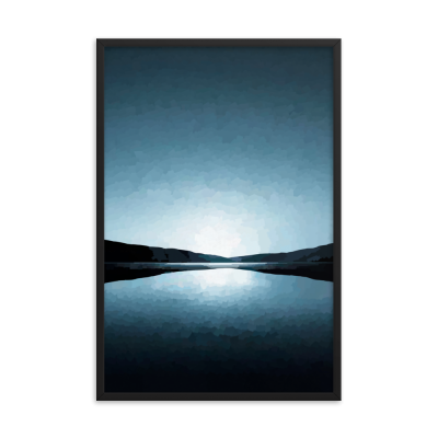 Blue Steel Water Framed Wall Art Print