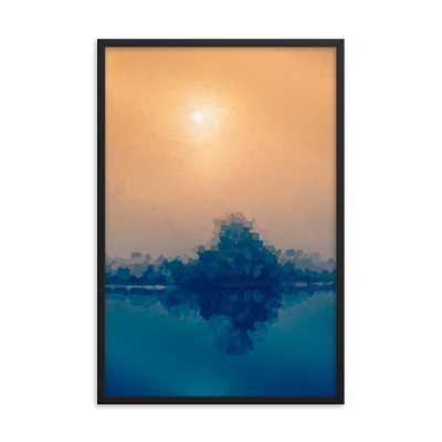 Summer Lake Framed Wall Art Print