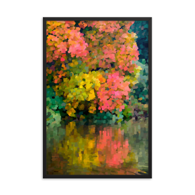Autumn Lake Framed Wall Art Print
