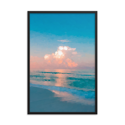 Morning Surf Framed Wall Art Print