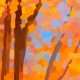 Autumn Blue Framed Wall Art Print
